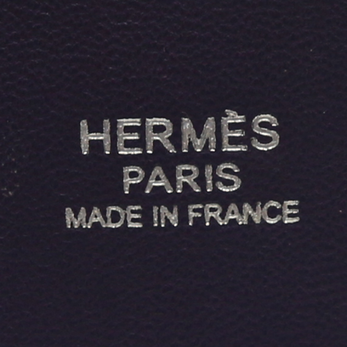 Bolso de mano Hermès Bolide 35 cm en cuero togo violeta Iris - Detail D3