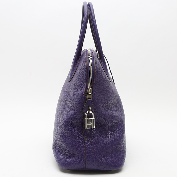 Borsa Hermès Bolide 35 cm in pelle togo viola Iris - Detail D6