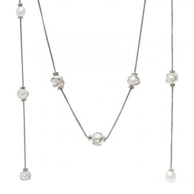 Collar Fred Baie des Anges de platino, perlas cultivadas y diamantes