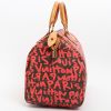 Louis Vuitton  Speedy Editions Limitées handbag  in brown and pink monogram canvas  and natural leather - Detail D5 thumbnail