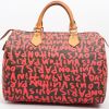 Louis Vuitton  Speedy Editions Limitées handbag  in brown and pink monogram canvas  and natural leather - Detail D7 thumbnail