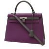 Bolso de mano Hermès  Kelly 32 cm en cuero togo violeta Anemone y gris estaño - 00pp thumbnail
