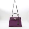 Bolso de mano Hermès  Kelly 32 cm en cuero togo violeta Anemone y gris estaño - Detail D9 thumbnail