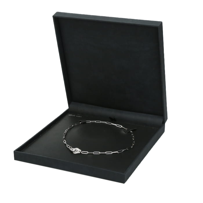 Collar Dinh Van Menottes R12 de oro blanco y diamantes - Detail D2