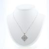 Collar Messika Eden modelo mediano de oro blanco y diamantes - 360 thumbnail
