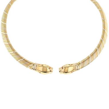Girocollo semirigido Cartier Cougar in oro giallo, oro rosa e oro bianco