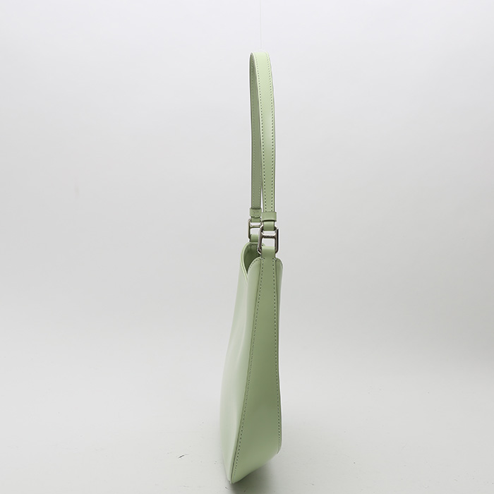 Prada Cleo handbag in green leather - Detail D5