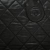 Chanel  Coco Cocoon travel bag  in black quilted canvas  and black leather - Detail D1 thumbnail