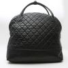 Chanel  Coco Cocoon travel bag  in black quilted canvas  and black leather - Detail D7 thumbnail