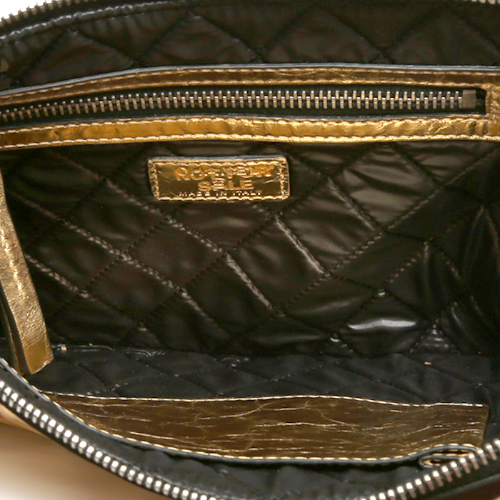 Pochette Chanel  Pochette en cuir doré - Detail D2