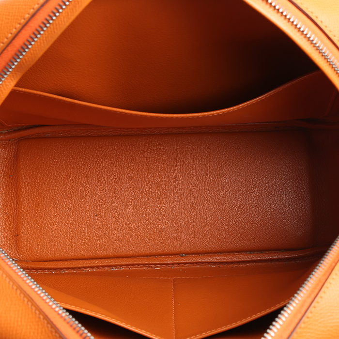 Hermès  Plume handbag  in orange epsom leather - Detail D2
