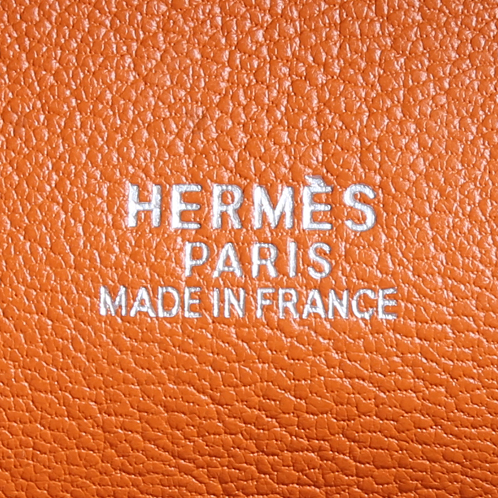 Borsa Hermès  Plume in pelle Epsom arancione - Detail D3