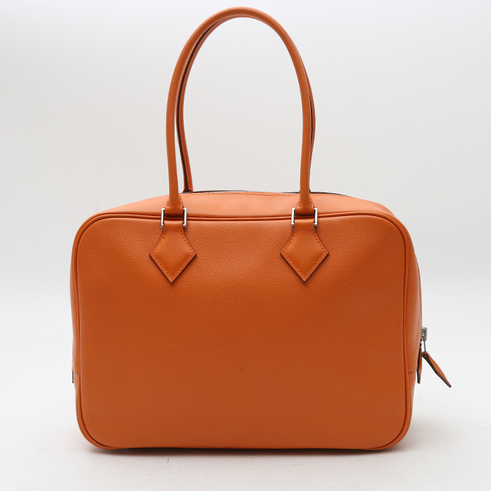 Hermès  Plume handbag  in orange epsom leather - Detail D7