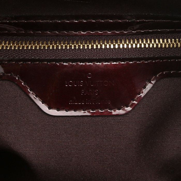 Sac à main Louis Vuitton  Avalon Moyen Modèle en cuir verni monogram bordeaux - Detail D3