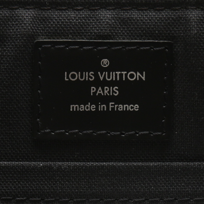 Sac bandoulière Louis Vuitton   en toile damier noire - Detail D3