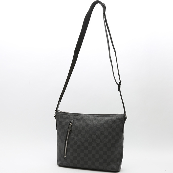 Louis Vuitton   shoulder bag  in black damier canvas - Detail D8