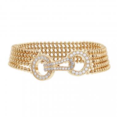 Brazalete Cartier Agrafe de oro rosa y diamantes
