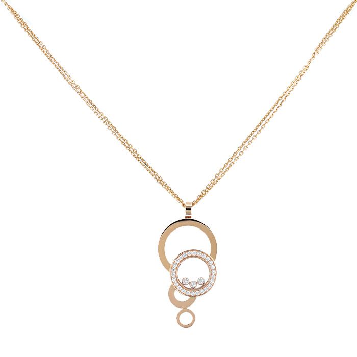 Chopard Happy Diamonds 18K Rose Gold Golf Pendant Necklace | Neiman Marcus