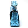 Bolso bandolera Valentino Garavani  Rockstud mini  en cuero acolchado azul metalizado - Detail D6 thumbnail