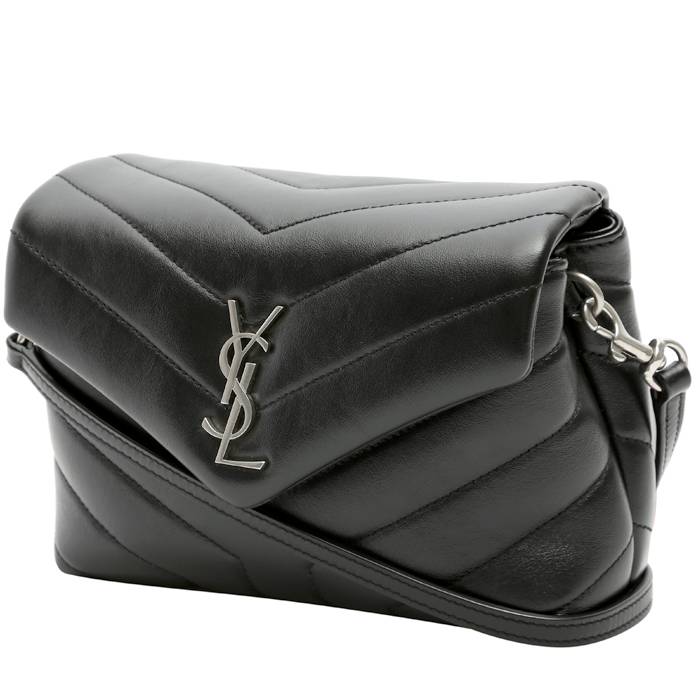 Saint Laurent Black Quilted Leather Toy Loulou Crossbody Bag Saint