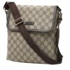 Gucci  Suprême GG shoulder bag  in beige monogram canvas  and brown leather - 00pp thumbnail