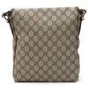 Gucci  Suprême GG shoulder bag  in beige monogram canvas  and brown leather - Detail D7 thumbnail