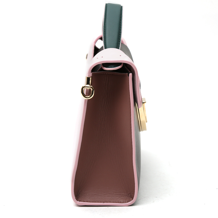 Dior Diorama shoulder bag in black and pink leather - Detail D5