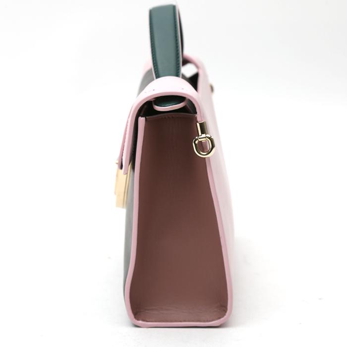 Dior Diorama shoulder bag in black and pink leather - Detail D6