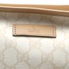 Gucci  Suprême GG shopping bag  in white monogram canvas  and beige leather - Detail D3 thumbnail