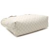 Gucci  Suprême GG shopping bag  in white monogram canvas  and beige leather - Detail D4 thumbnail