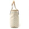 Gucci  Suprême GG shopping bag  in white monogram canvas  and beige leather - Detail D5 thumbnail