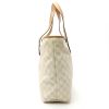 Gucci  Suprême GG shopping bag  in white monogram canvas  and beige leather - Detail D6 thumbnail