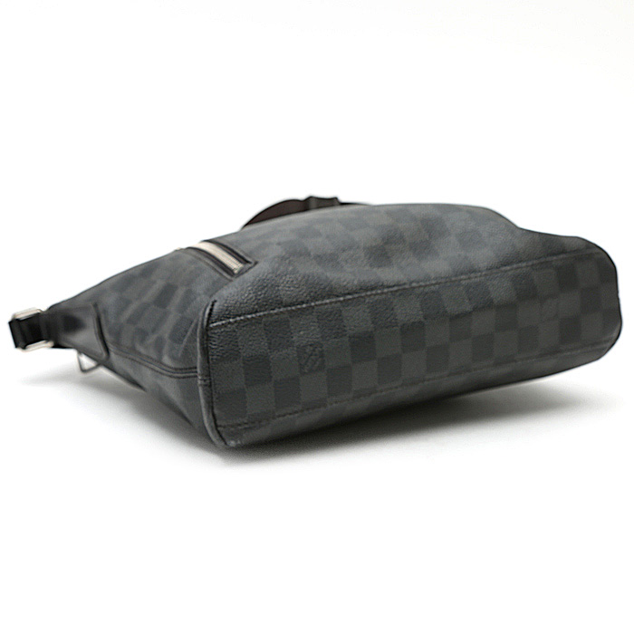 Borsa a tracolla Louis Vuitton  Messenger in tela a scacchi nera - Detail D4
