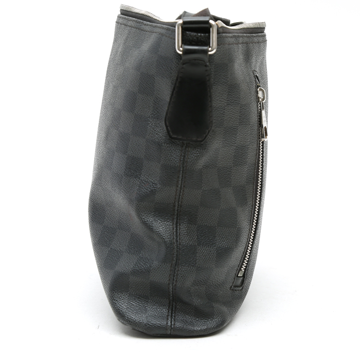 Borsa a tracolla Louis Vuitton  Messenger in tela a scacchi nera - Detail D6