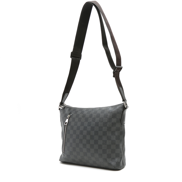 Borsa a tracolla Louis Vuitton  Messenger in tela a scacchi nera - Detail D8