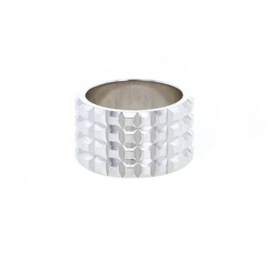Bague Boucheron Clou de Paris grand modèle en or blanc