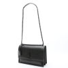 Saint Laurent  Sunset medium model  shoulder bag  in black leather - Detail D8 thumbnail