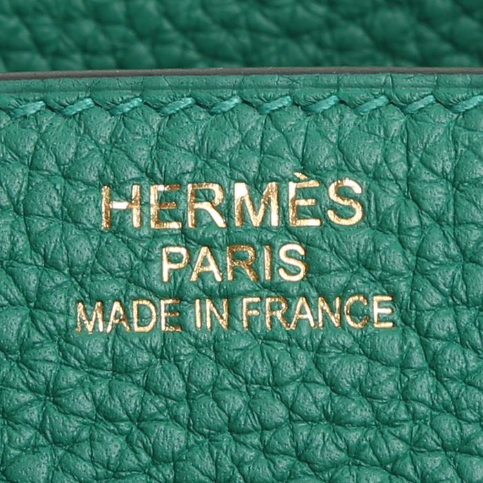 Borsa Hermès  Birkin 35 cm in pelle togo Vert Emeraude - Detail D3