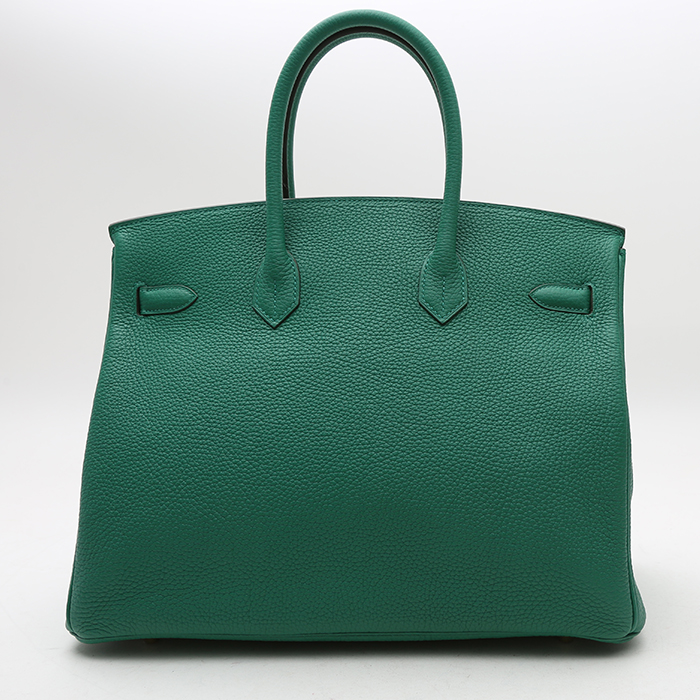 Sac à main Hermès  Birkin 35 cm en cuir togo Vert Emeraude - Detail D8