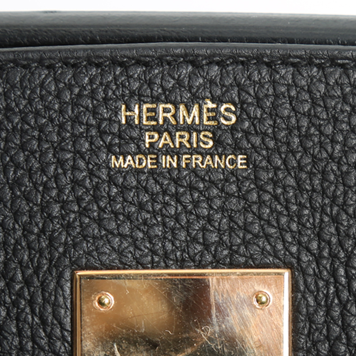 Hermès  Birkin 30 cm handbag  in black togo leather - Detail D3