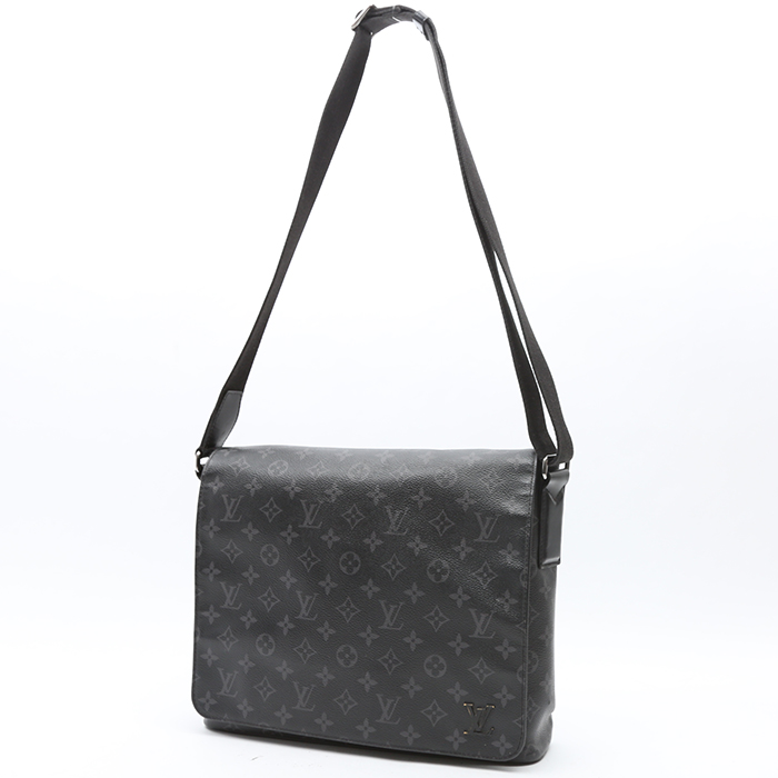Borsa a tracolla Louis Vuitton  District in tela monogram grigio Graphite - Detail D8