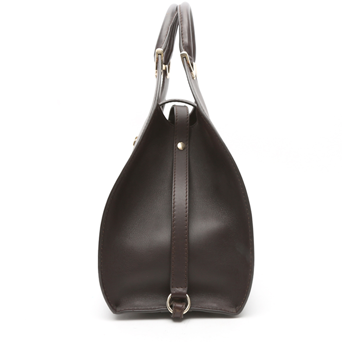 Bolso de mano Gucci Stirrup en cuero marrón - Detail D5