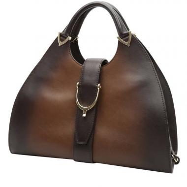Bolso de mano Gucci  Stirrup en cuero marrón