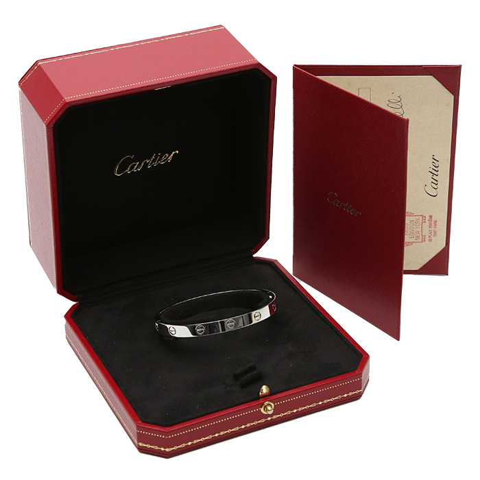 Bracciale Cartier Love in oro bianco - Detail D2