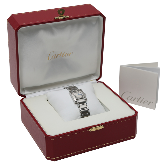 Reloj Cartier Tank Française de acero Ref: Cartier - 2384  Circa 2000 - Detail D2
