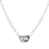 Collier Dinh Van Menottes en or blanc et diamants - 00pp thumbnail