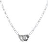 Dinh Van Menottes necklace in white gold and diamonds - 00pp thumbnail