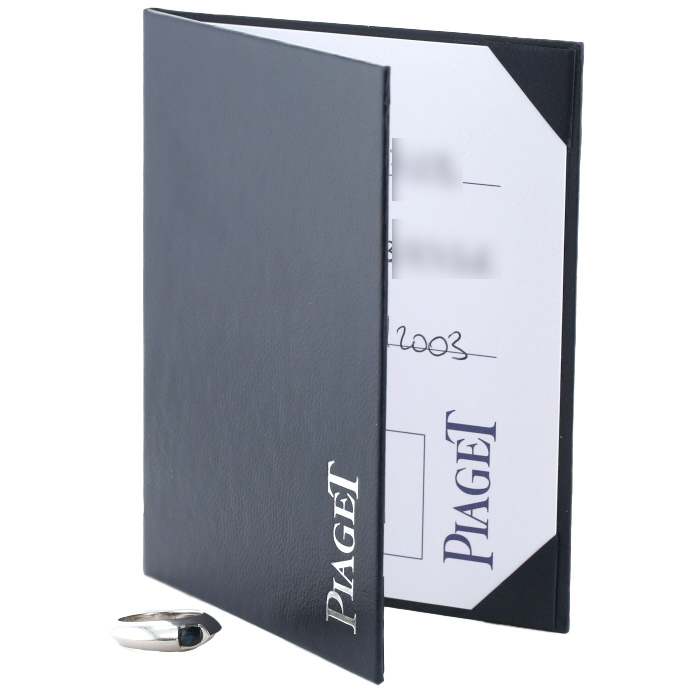 Sortija Piaget  de oro blanco, zafiro y diamante - Detail D2