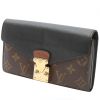 Portafogli Louis Vuitton  Metis in tela monogram marrone e pelle nera - 00pp thumbnail