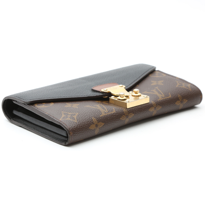 Billetera Louis Vuitton  Metis en lona Monogram marrón y cuero negro - Detail D4